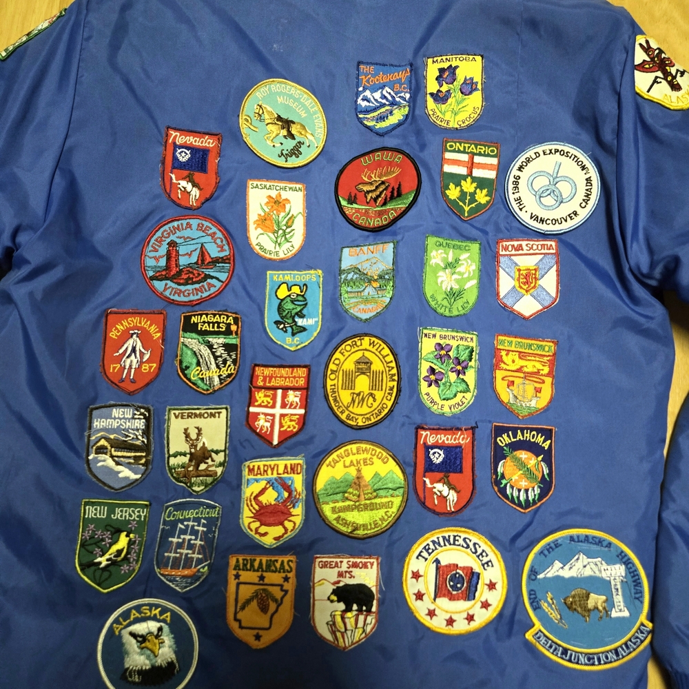 Blue Patchwork Men's Jacket - image 9